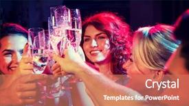  Presentation with sparkle - Presentation with sparkle free - smiling friends with glasses background and a coral colored foreground