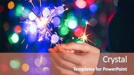  Presentation with colorful - PPT layouts with sparkler against colorful defocused lights background and a coral colored foreground