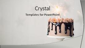  Presentation with birthday celebration - Amazing theme having sparkler for a birthday backdrop and a lemonade colored foreground