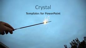  Presentation with day night - Beautiful slide set featuring sparkler-for-the-4th backdrop and a light blue colored foreground
