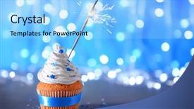  Presentation with glitter - Cool new presentation theme with sparkler on a glitter backdrop and a light blue colored foreground