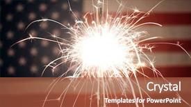  Presentation with usa flag - Colorful presentation design enhanced with sparklers for 4th of july backdrop and a red colored foreground