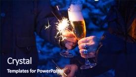  Presentation with hands holding - Colorful theme enhanced with sparkling beverage - hands of elderly couple holding backdrop and a navy blue colored foreground