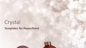  Presentation with sparkling - Theme with sparkling christmas background with red christmas decorations background and a lemonade colored foreground