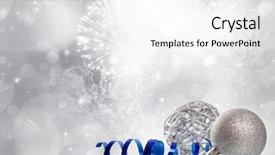  Presentation with silver christmas - Colorful slide deck enhanced with sparkling christmas background with silver backdrop and a  colored foreground