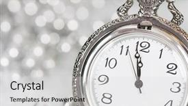  Presentation with silver christmas - Slide deck enhanced with sparkling christmas decoration - new year background and a light gray colored foreground