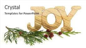  Presentation with gold glitter - Audience pleasing presentation theme consisting of sparkling gold glitter christmas joy backdrop and a  colored foreground