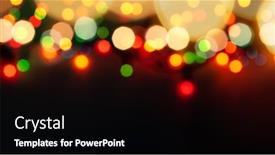  Presentation with sparkling lights - Presentation design enhanced with sparkling-holiday-lights-abstract-background background and a black colored foreground