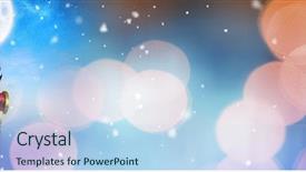  Presentation with sparkling lights - PPT theme consisting of transition of santa's sleigh background and a sky blue colored foreground