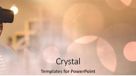  Presentation with sparkling lights - Slide deck having sparkling lights bokeh transition background and a  colored foreground