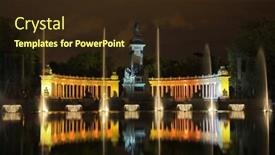  Presentation with sparkling - Cool new presentation theme with sparkling night fireworks in capital of spain madrid backdrop and a wine colored foreground