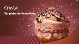  Presentation with unicorn cake topper made - Presentation having sparkling tasteful home made sugar background and a tawny brown colored foreground