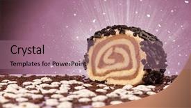  Presentation with unicorn cake topper made - Amazing PPT theme having sparkling tasteful home made sugar backdrop and a coral colored foreground