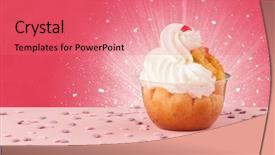  Presentation with sparkling - Cool new PPT theme with sparkling tasteful home made sugar backdrop and a coral colored foreground