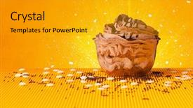  Presentation with sparkling - Colorful slide deck enhanced with sparkling tasteful home made sugar backdrop and a gold colored foreground