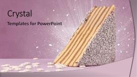  Presentation with sparkling - Presentation design consisting of sparkling tasteful home made sugar background and a coral colored foreground