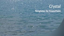  Presentation with sparkling - Slides having sparkling water surface background and a seafoam green colored foreground