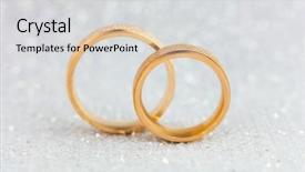  Presentation with wedding card - Colorful slide set enhanced with sparkling wedding card background - two wedding rings on real glitter bokeh backdrop and a light gray colored foreground