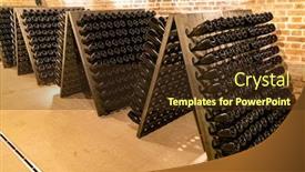  Presentation with sparkling wine - Cool new theme with sparkling-wine-wine-cellar backdrop and a tawny brown colored foreground