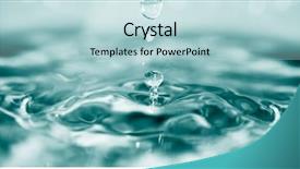  Presentation with water drop - Amazing presentation having sparkly clean - drop of water backdrop and a light blue colored foreground