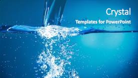  Presentation with illustration of cool water wave - Amazing presentation theme having sparkly clean - fantastical water background drops waves backdrop and a teal colored foreground