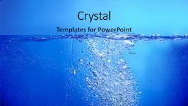  Presentation with illustration of cool water wave - Audience pleasing slide deck consisting of sparkly clean - fantastical water background drops waves backdrop and a  colored foreground