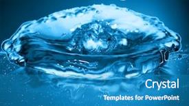  Presentation with water drops - PPT theme consisting of sparkly clean - fantastical water background drops waves background and a teal colored foreground