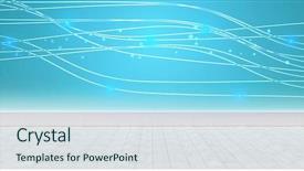  Presentation with lines - PPT layouts consisting of sparkly clean - futuristic blue lines on black background and a sky blue colored foreground