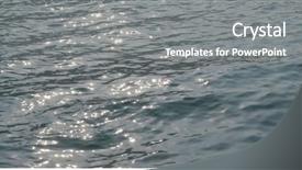  Presentation with sunlight on falls - Cool new PPT theme with sparkly clean - seascape and sunlight backdrop and a gray colored foreground