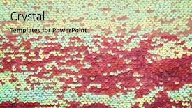  Presentation with sequin - Colorful theme enhanced with sparkly clean - sequin fabric texture as background backdrop and a soft green colored foreground
