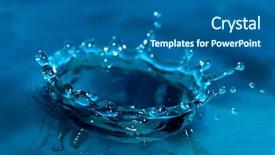  Presentation with blue water - Colorful PPT theme enhanced with sparkly clean - sparks of blue water backdrop and a  colored foreground
