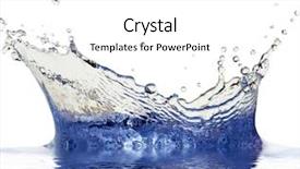  Presentation with blue water - Colorful theme enhanced with sparkly clean - sparks of blue water backdrop and a  colored foreground