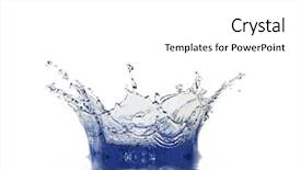  Presentation with water treatment spare parts - PPT theme with sparkly clean - sparks of blue water background and a white colored foreground