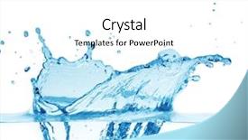  Presentation with blue water - Presentation featuring sparkly clean - sparks of blue water background and a white colored foreground