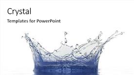  Presentation with blue water - Amazing slide deck having sparkly clean - sparks of blue water backdrop and a white colored foreground