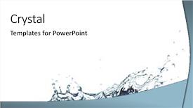  Presentation with water treatment spare parts - Beautiful theme featuring sparkly clean - sparks of blue water backdrop and a white colored foreground