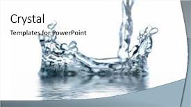  Presentation with blue water splash isolated - Audience pleasing presentation theme consisting of puzzle piece coming down backdrop and a  colored foreground.