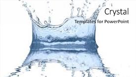  Presentation with clean water - Cool new theme with sparkly clean - water splash with reflection isolated backdrop and a white colored foreground