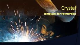  Presentation with construction - Slide set having personal computer pc external keyboad background and a sky blue colored foreground