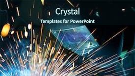  Presentation with manufacturing - PPT theme enhanced with sparks construction and manufacturing theme background and a navy blue colored foreground