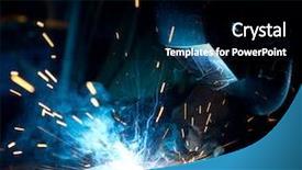  Presentation with construction - PPT theme enhanced with sparks construction and manufacturing theme background and a  colored foreground