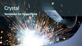  Presentation with construction - Amazing theme having sparks construction and manufacturing theme backdrop and a  colored foreground