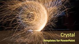  Presentation with steel construction - Beautiful presentation featuring sparks construction and manufacturing theme backdrop and a tawny brown colored foreground