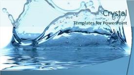  Presentation with blue water - Cool new presentation theme with sparks of blue water backdrop and a cool aqua colored foreground