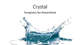  Presentation with blue water - Slide deck with sparks of blue water background and a white colored foreground