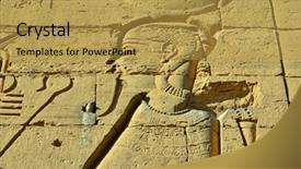  Presentation with sparrow - Theme featuring sparrow-in-kom-ombo-temple background and a gold colored foreground