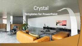  Presentation with living room - Colorful slide deck enhanced with sparse - modern living room interior house backdrop and a gray colored foreground