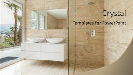  Presentation with marble - Beautiful presentation theme featuring sparse - nice modern bathroom marble walls backdrop and a coral colored foreground