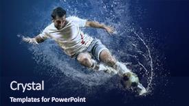  Presentation with under water - PPT theme with sparse - splash of drops around football background and a navy blue colored foreground