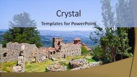  Presentation with travel - Presentation theme having sparta - ruins of old town background and a light blue colored foreground